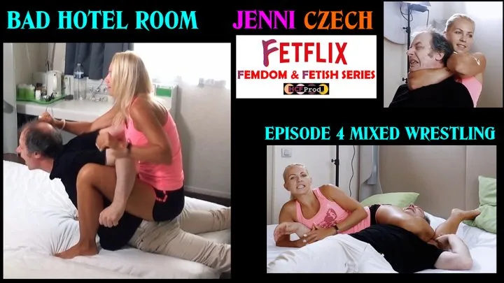 JENNI CZECH submits Marc with Wrestling Holds (BAD HOTEL ROOM S01 E04)