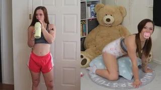 Fitness Girl Magically Turned Into A Baby