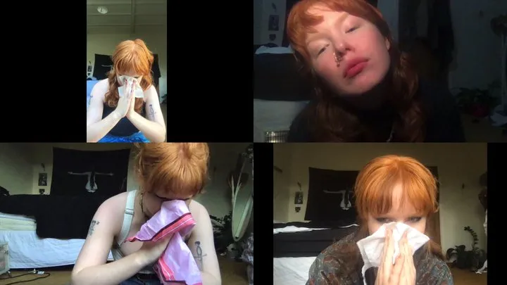 Hot redhead Scarletts nose blowing blowfest - MKV