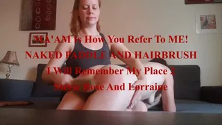 How you refer to ME -Naked paddle & hairbrush, I will remember my place 2