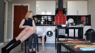 Mistress in Charge-Spanked Hard Put Away Wet