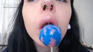 Up Close Lollipop Sucking and Play