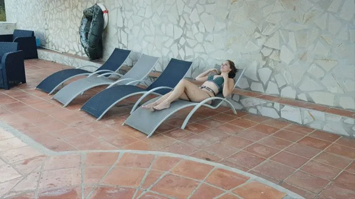 rachel poolside in chastity