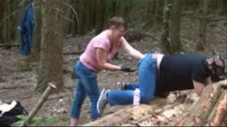 Anal Fisting in the undergrowth - Femdom Outdoor fisting