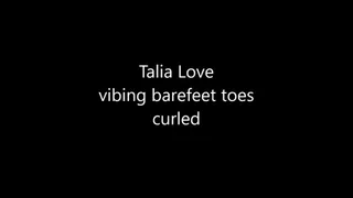 Talia Love vibes with her hitachi barefoot toescurling