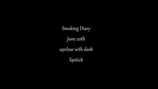 Talia Loves Smoking Diary June 20th smoking with Dark lipstick