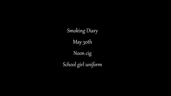 Talia Love's Smoking Diary May 30th school girl smokes Marlboro Red 100s at noon