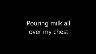 Talia Love pours milk all over her tits