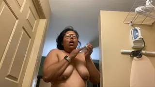 Topless sneezing after eating