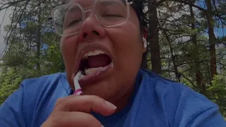 Toothbrushing in the woods June 2024