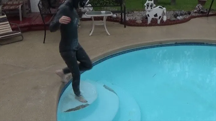 Joselyn Pink in Her Wetsuit IN WATER