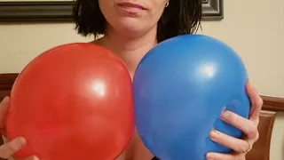 Balloon rubbing all over body