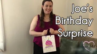 Joe's Birthday Surprise - Tessa Juliet - BBW Tessa surprises you with a strap-on for your birthday - BBW POV strapon