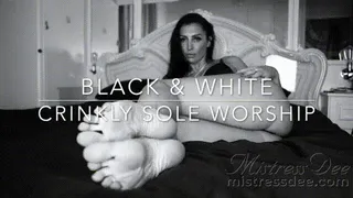 Black and White Crinkly Sole Worship
