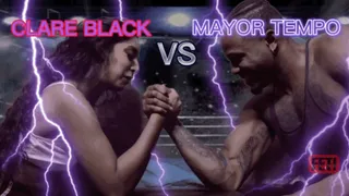 Feti Arm Wrestle -Claire Black Vs Mayor Tempo