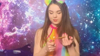 Smoking and Teasing In My Rainbow Lingerie