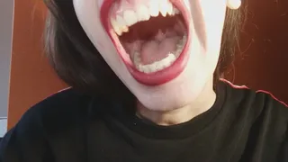 I show you all my amazing teeth and uvula