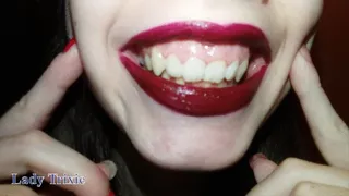 My teeth are chattering -pt 3 (dark red lipstick)