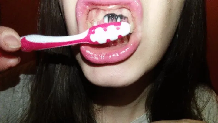 I brush my teeth using black toothpaste (coal)