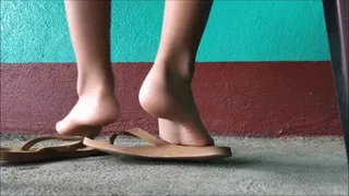 DANGLING AND TOE TIPPING ON FLIP FLOPS