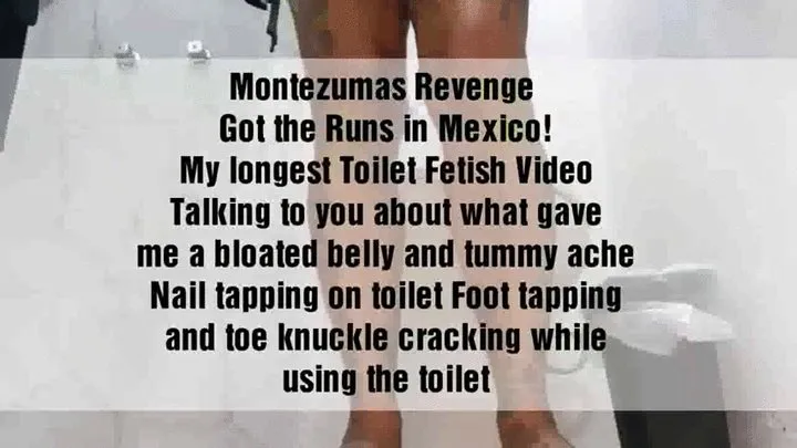 Montezumas Revenge Got the Runs in Mexico! My longest Toilet Fetish Video Talking to you about what gave me a bloated belly and tummy ache Nail tapping on toilet Foot tapping and toe knuckle cracking while using the toilet