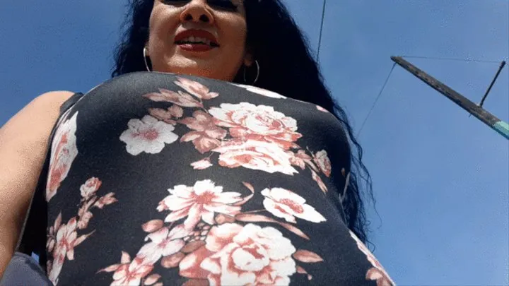 Giantess Teacher gives a tiny student a Walking Bouncy Boobs Cleavage Ride to School