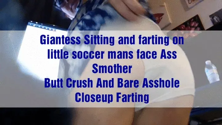 Giantess Gym Teacher Sitting and farting on little soccer students face Ass Smother Butt Crush And Bare Asshole Closeup Farting