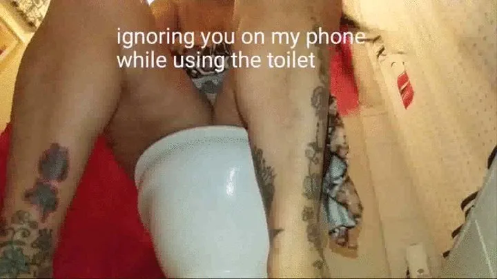 Ignoring you while im on my Phone Toilet Fetish Potty Time