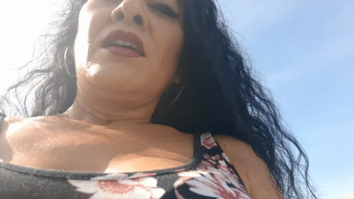 Giantess VORE Latina Milf Lola taking a Walk and Eating a tiny man