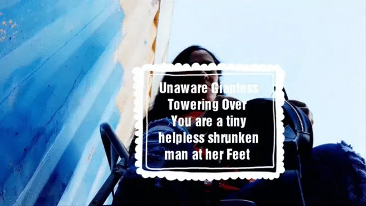 Holiday Surprise! Unaware Giantess Towering Over You are a tiny helpless shrunken man at her Feet