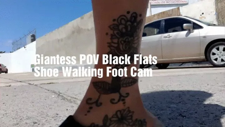 Latina Milf Giantess POV Lolas Black flats Shoe Fetish Cam Taking a Summer Stroll