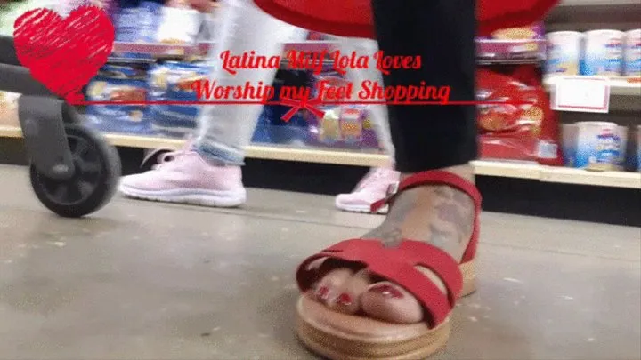 Latina Milf Giantess Lolas Walk with me and a friend foot fetish in PUblic Shopping you are a tiny trapped on my foot Giantess POV footcamwmv