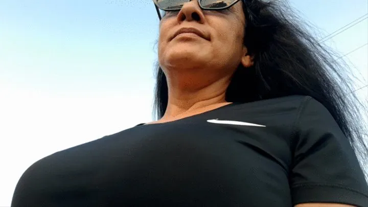 Latina Milf Giantess Lolas Bouncing boobs walk with me Vore Eating a tiny OUtside Mouth Tongue Teeth Uvula Fetish Show