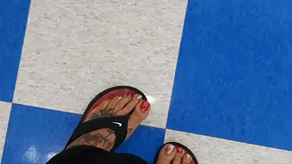 Nike Flip Flops walking Foot Cam