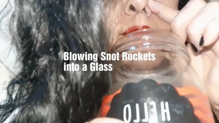 Blowing Snot Rockets into a Cup Nose & Snot Fetish