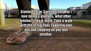 Giantess Lolas Flip Flop Foot Smother Walk and Talk