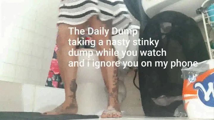 The Daily Dump taking a nasty stinky dump while you watch and i ignore you on my phone