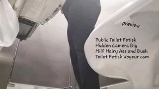 PUBLIC Toilet Fetish Voyeur cam Milf Big Ass Hairy bush in Restaurants public toilet stall mkv