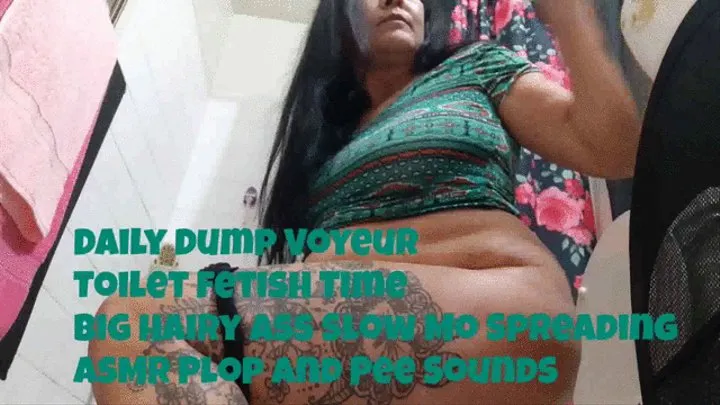 Daily Dump Voyeur Toilet fetish Time Big Hairy Ass Slow Mo Spreading AsMr Plop and Pee Sounds mkv