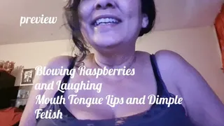 Blowing Raspberries and Laughing Mouth Tongue Lips and Dimple Fetish mkv