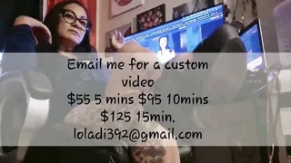 SmokeBreak Sexy Secretary with headphones takes a smoke break Crossed legs Thick Thighs Tattooed Legs High Heels ShoePlay Giantess Unaware POV watch what video she listens to on her tv Moving her Sexy Heels to the beat Milf & Eyeglass Fetish mkv
