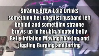 Strange Brew Lola Drinks something her chemist husband left behind and something strange brews up in her big bloated belly Belly Inflation Moving shaking and jiggling Burping and farting mov