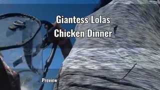 Giantess lolas chicken dinner toilet fetish loud potty and fart sounds being eaten and toilet fetish