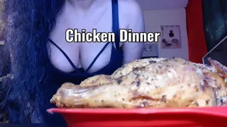 My 1st mukbang Eating a whole chicken and showing you my huge bloated belly