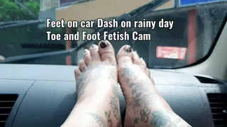 Feet Soles Propped up on car dash Stepmoms Feet Scratching her itchy feet toe wiggling