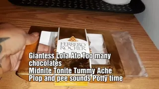 Giantess lolas Midnite Tonite Tummy Ache Ass Spreading potty time