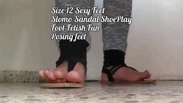 Size 12 Feet Sandals Shoeplay Slowmo Foot Fetish Fun