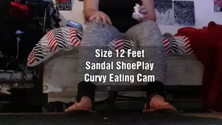 Size 12 Feet Sandals Shoeplay Curvy Eating cam