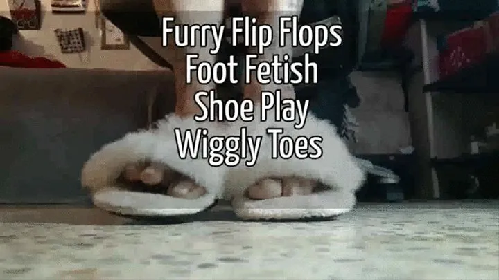 Furry Flip Flops slippers Foot Fetish Shoe Play Wiggly Toes