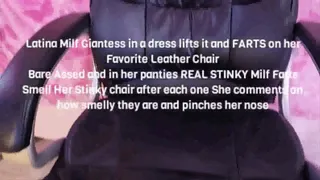 Secretary in a Dress Leather Office Chair Hot Smelly REAL Milf Farts Giantess sits and farts on you Butt Drop Bare Assed and in panties upskirt pov